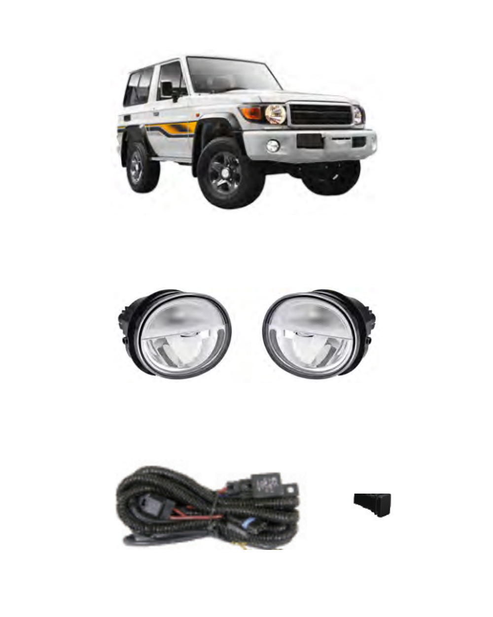 Toyota Land Cruiser 70th Anniversary Limited fog lamp kit JSJ-TY-001