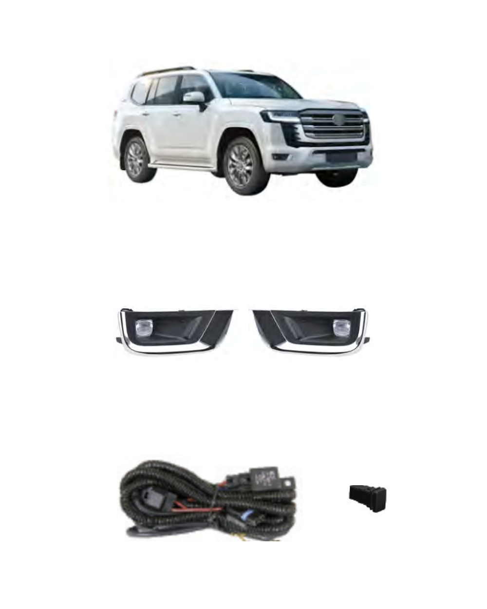 Toyota Land Cruiser LC300 ZX 2022–On (JSJ-TY-002) LED Fog Lamp Kit