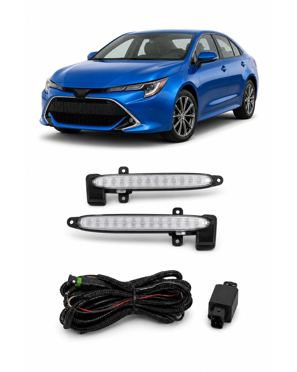 Toyota Corolla Sedan (US Type) 2019–On (JSJ-TY-088) LED Fog Lamp Kit