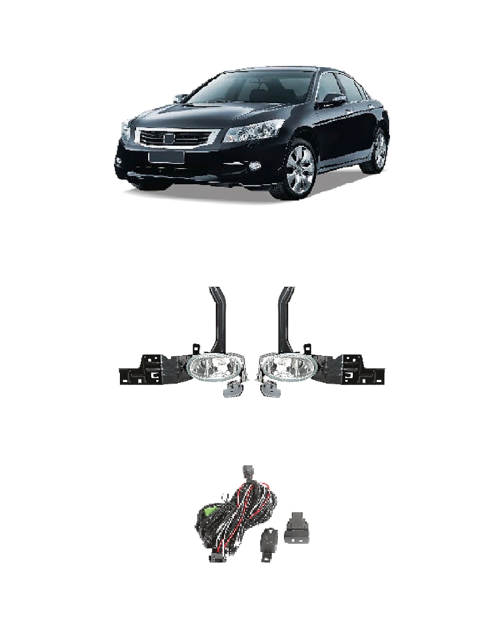 Honda Accord 2008 fog lamp kit