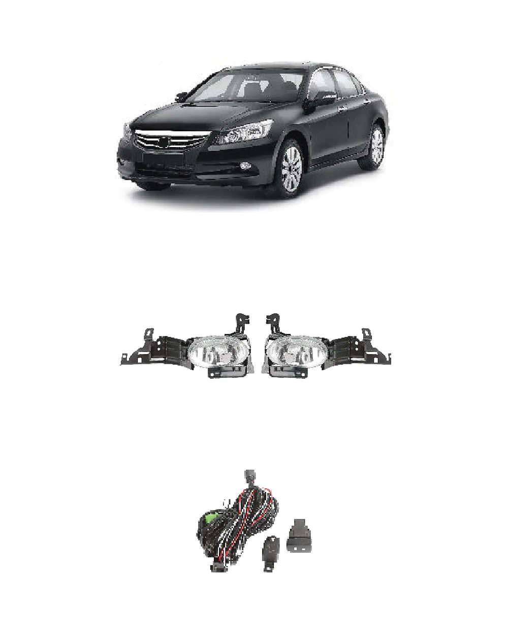 Honda Accord 2011 to 2012 fog lamp kit
