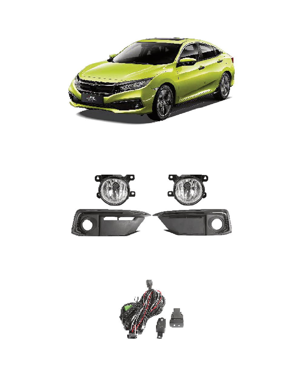 Honda Civic 2019 (JSJ-HD-031) Fog Lamp Kit