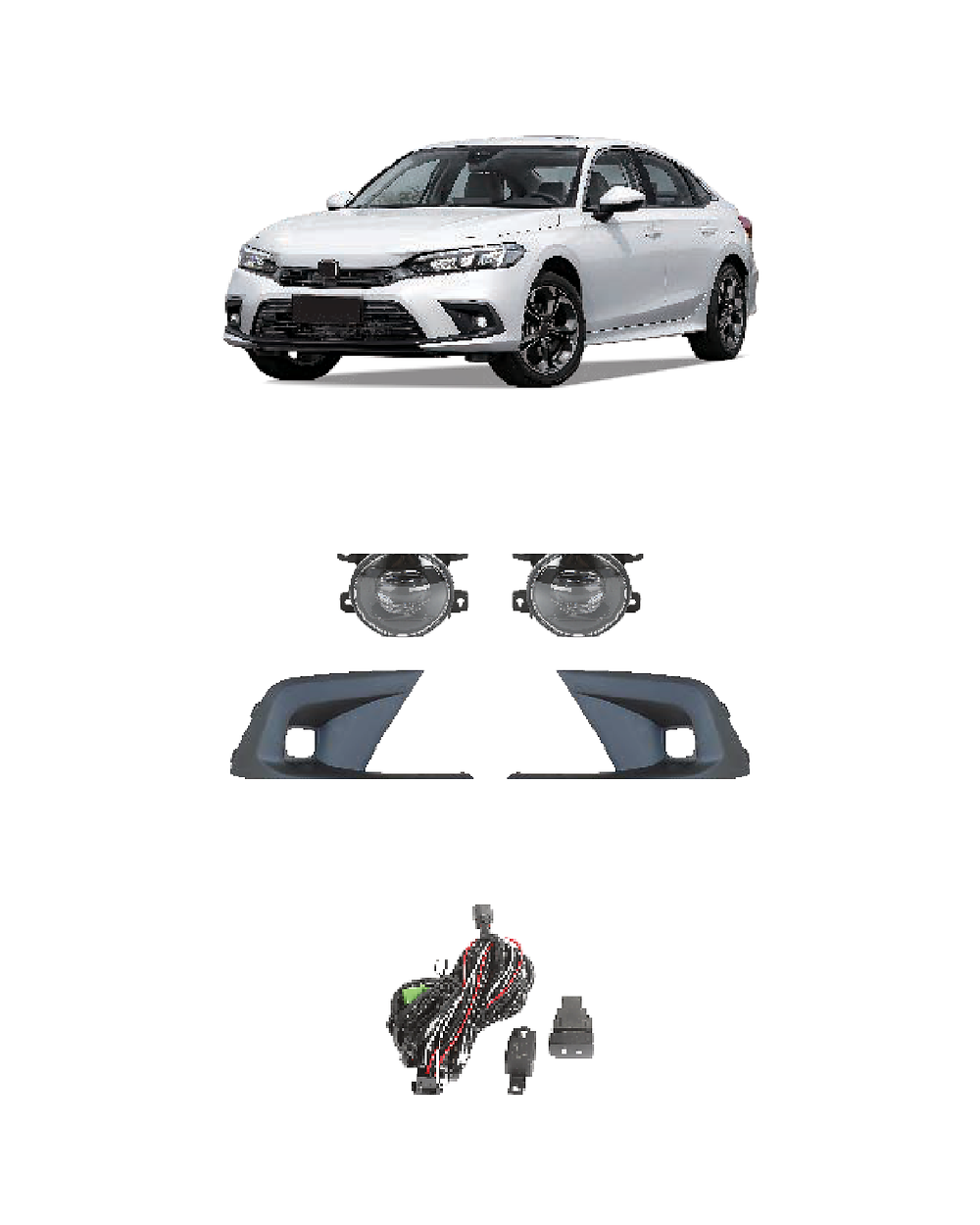 Honda Civic 2022 (JSJ-HD-035) Fog Lamp Kit product image
