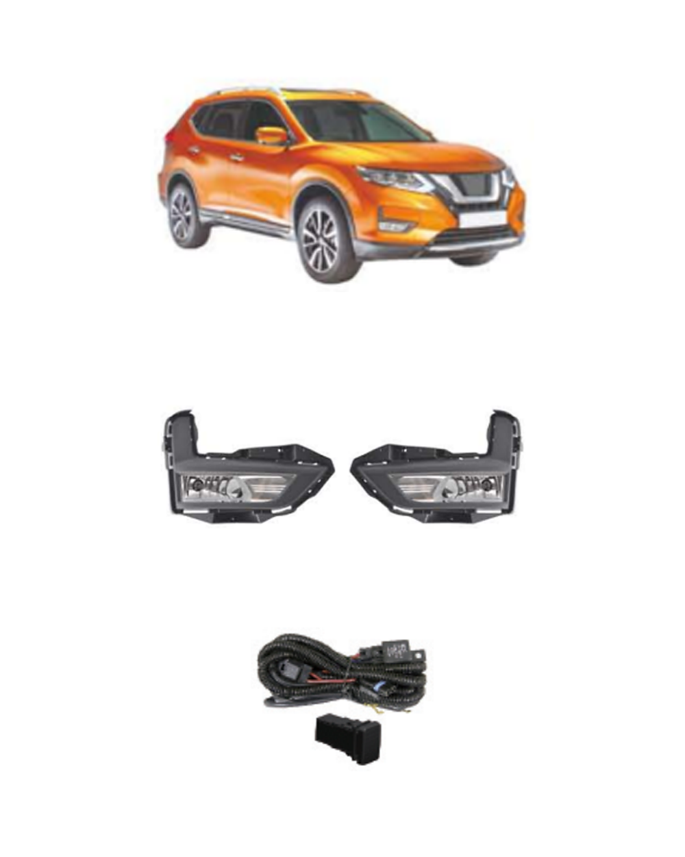 Nissan Rogue / X-Trail 2017–2020 (JSJ-NS-004) Fog Lamp Kit product image
