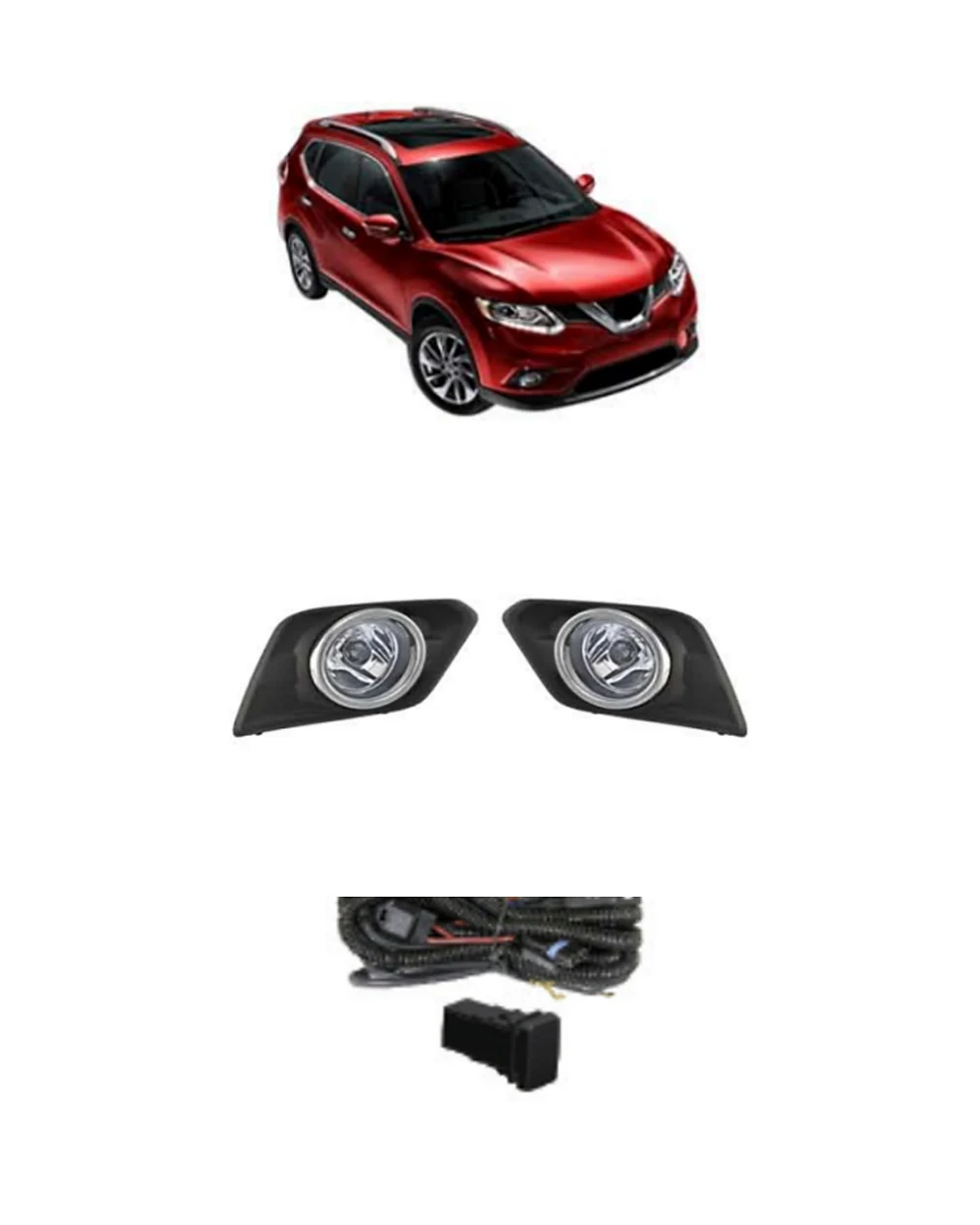 Nissan Rogue X-Trail 2014 to 2016 fog lamp kit