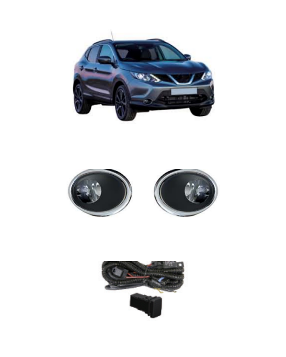 Nissan Qashqai / Rogue 2015–2017 (JSJ-NS-017) Fog Lamp Kit