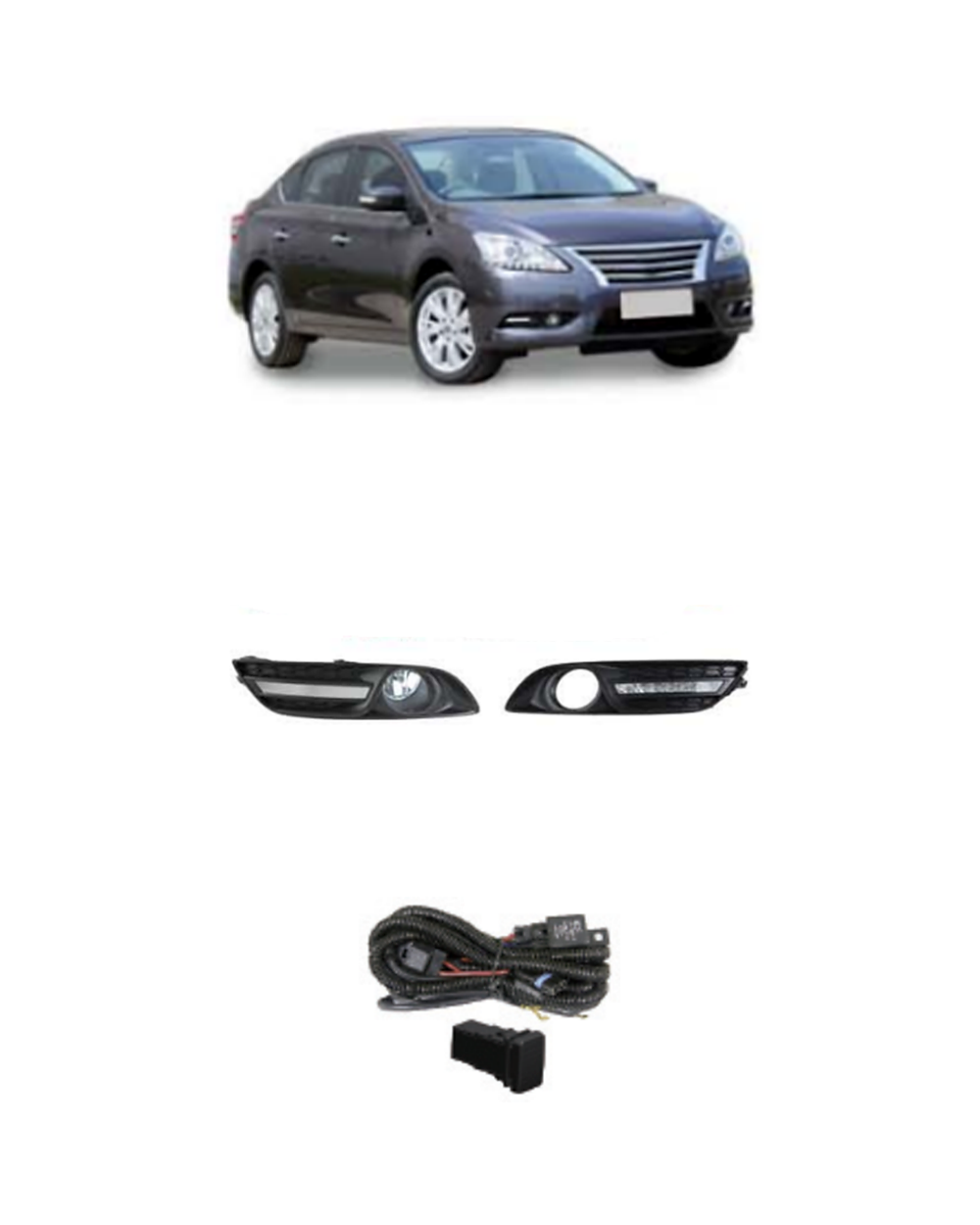Nissan Sylphy 2012 / Sentra 2013–2015 (JSJ-NS-035) Fog Lamp Kit product image