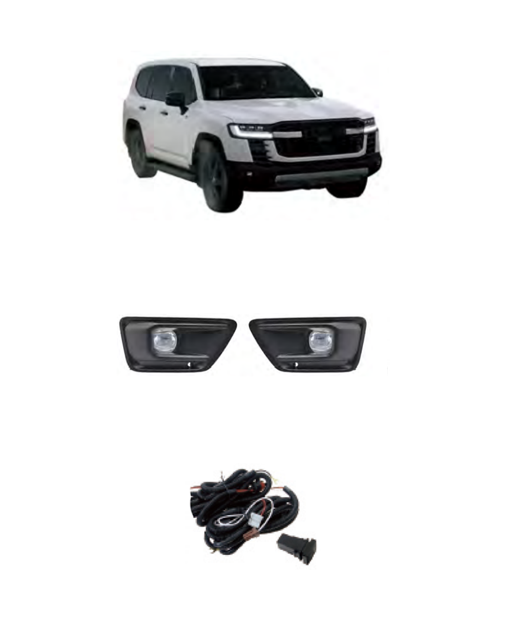 Toyota Land Cruiser LC300 AX VX GR GX Fog Lamp Kit JSJ-TY-003 product image