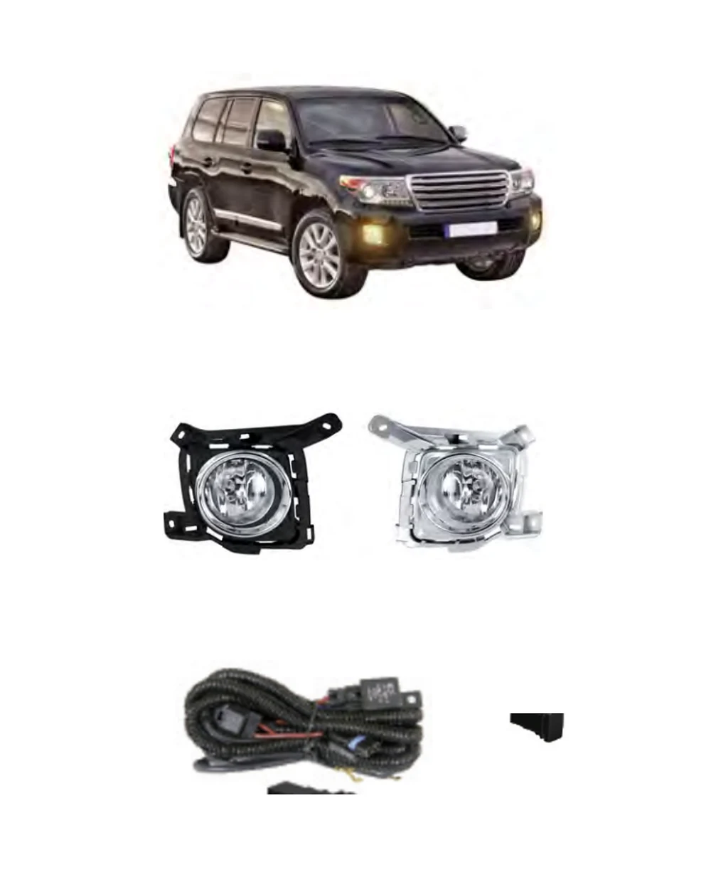 Toyota Land Cruiser FJ200 2012 to 2015 fog lamp kit