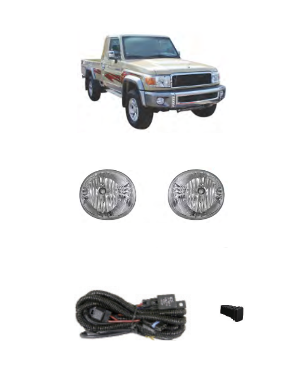 Toyota Land Cruiser FJ70 Heavy Duty Fog Lamp Kit JSJ-TY-008 product image