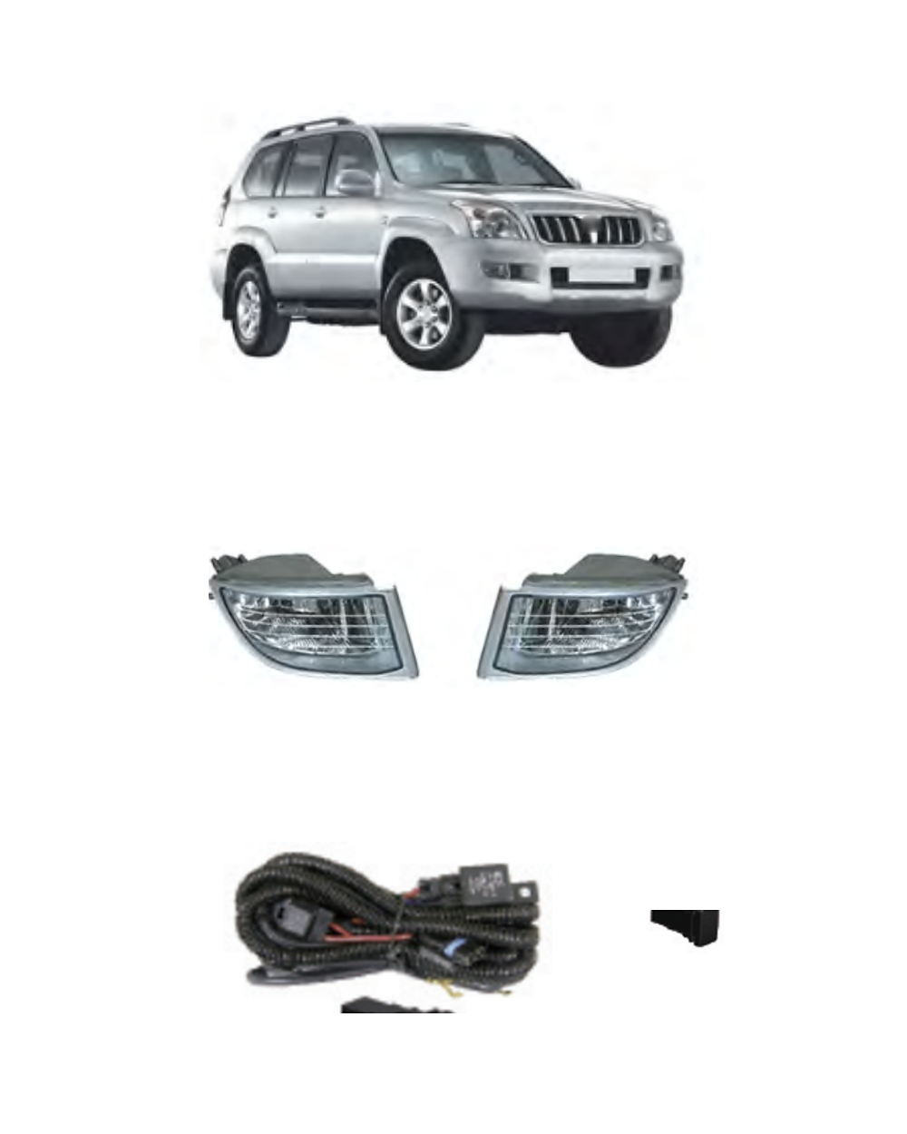 Toyota Land Cruiser / Prado FJ120 2003–2009 (JSJ-TY-013) Fog Lamp Kit