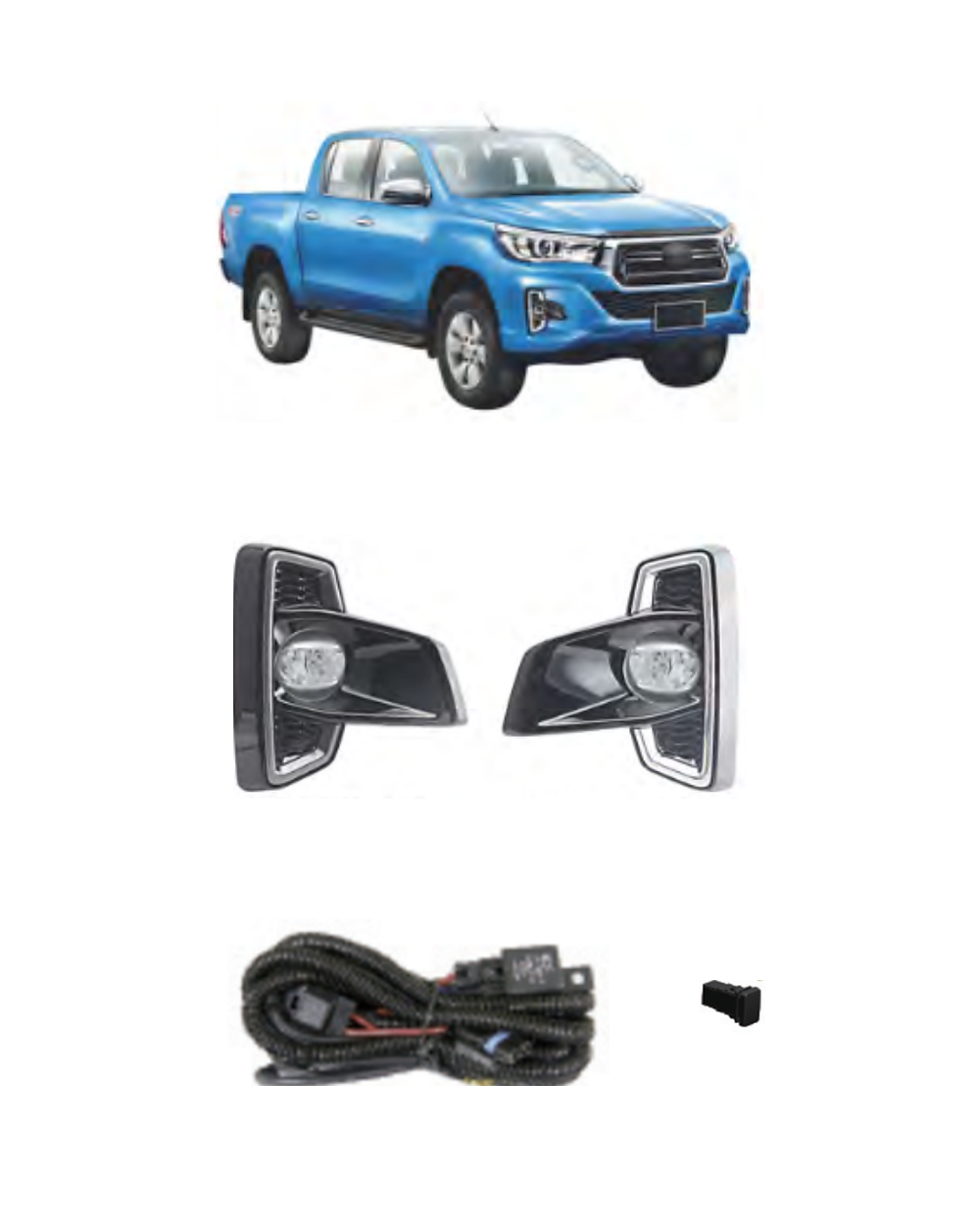 Toyota Revo Rocco / Hilux Dakar 2018–2019 (JSJ-TY-038) Fog Lamp Kit