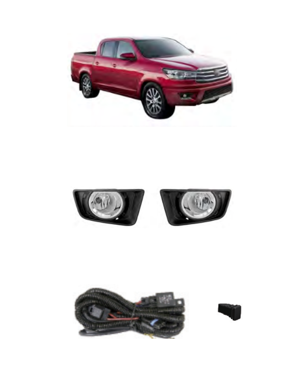 Toyota Hilux Revo (GCC / Steel Bumper Type) 2015–2019 (JSJ-TY-042) LED Fog Lamp Kit