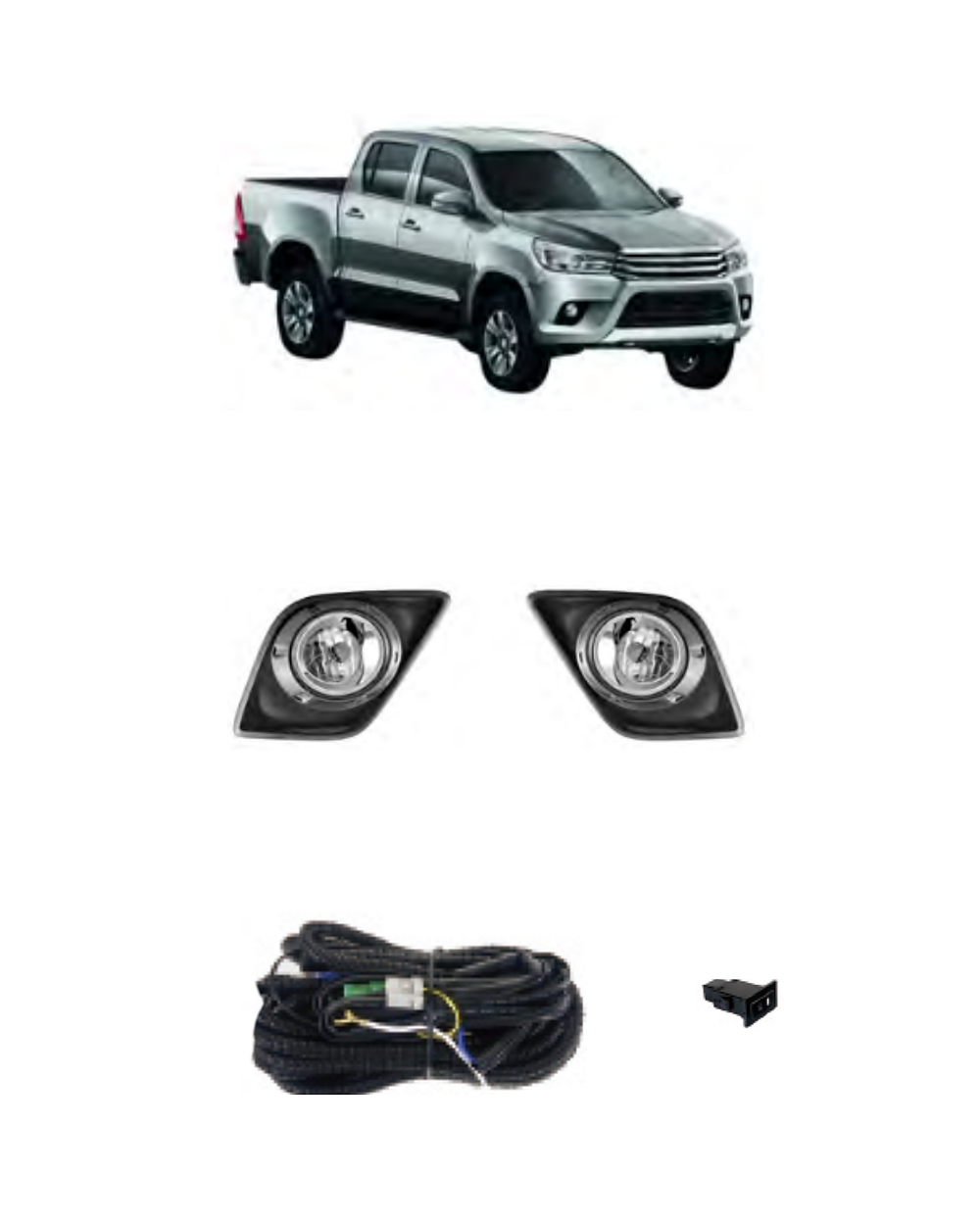 Toyota Hilux Revo (Worldwide / ABS Bumper Type) 2015 (JSJ-TY-044) Fog Lamp Kit