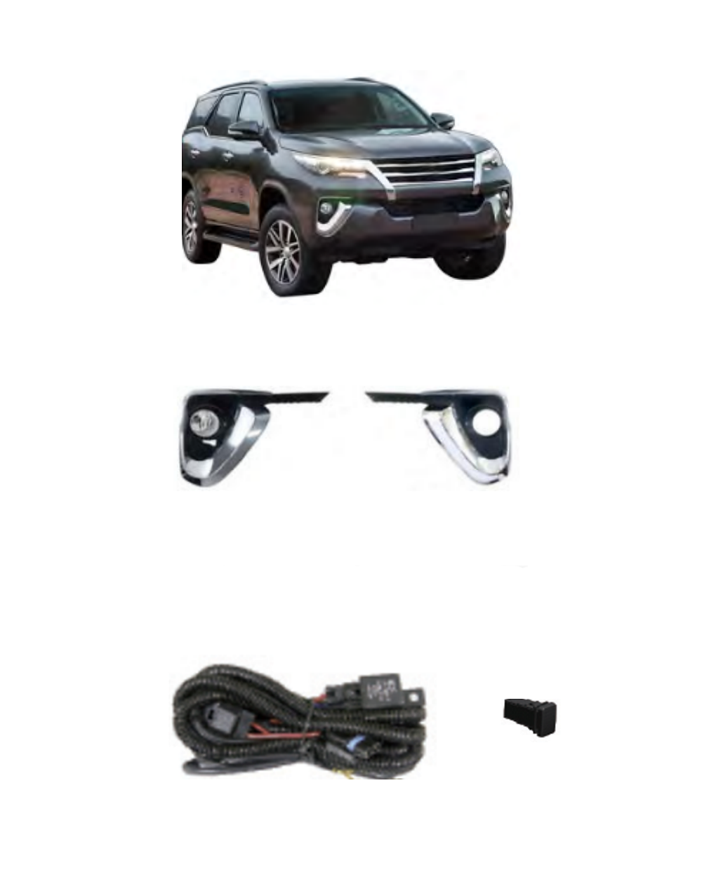 Toyota Fortuner / Hilux SW4 2016–2019 (JSJ-TY-056) LED Fog Lamp Kit product image