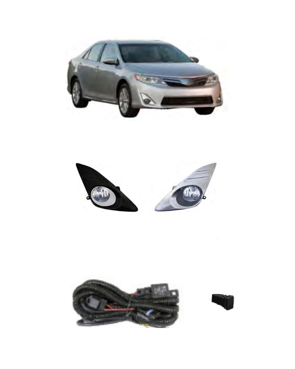 Toyota Camry L / LE / XLE 2012–2014 (JSJ-TY-072) LED Fog Lamp Kit