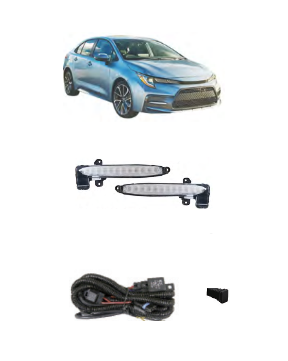 Toyota Corolla Sedan (US Type) 2019–On (JSJ-TY-088) LED Fog Lamp Kit