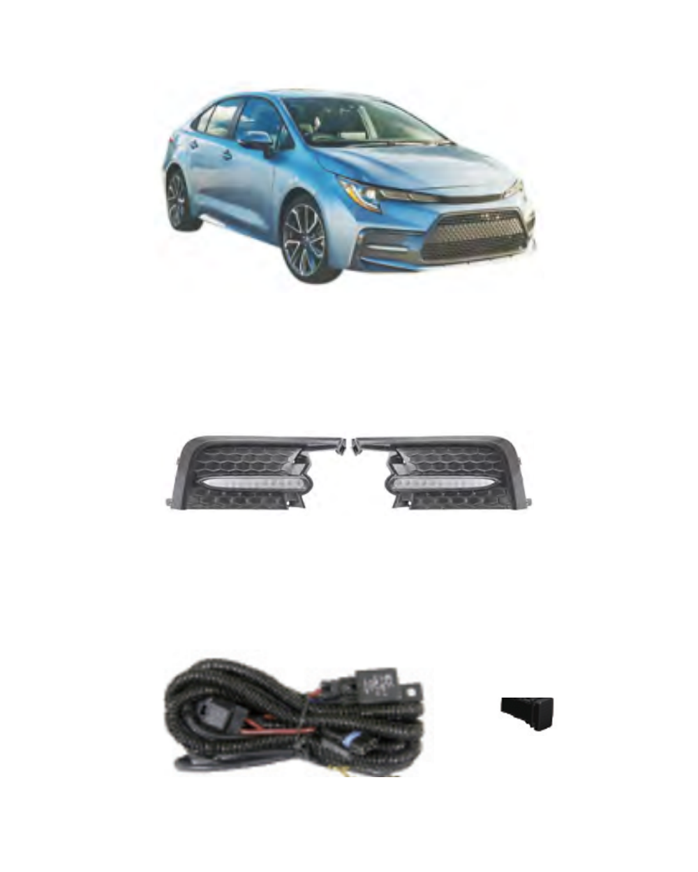 Toyota Corolla Sedan (US Type) 2019–On (JSJ-TY-089) LED Fog Lamp Kit