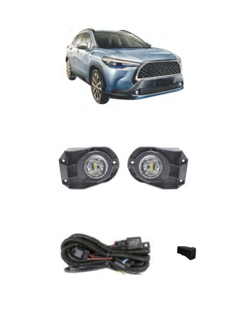 Toyota Corolla Cross 2020 (JSJ-TY-090) LED Fog Lamp Kit