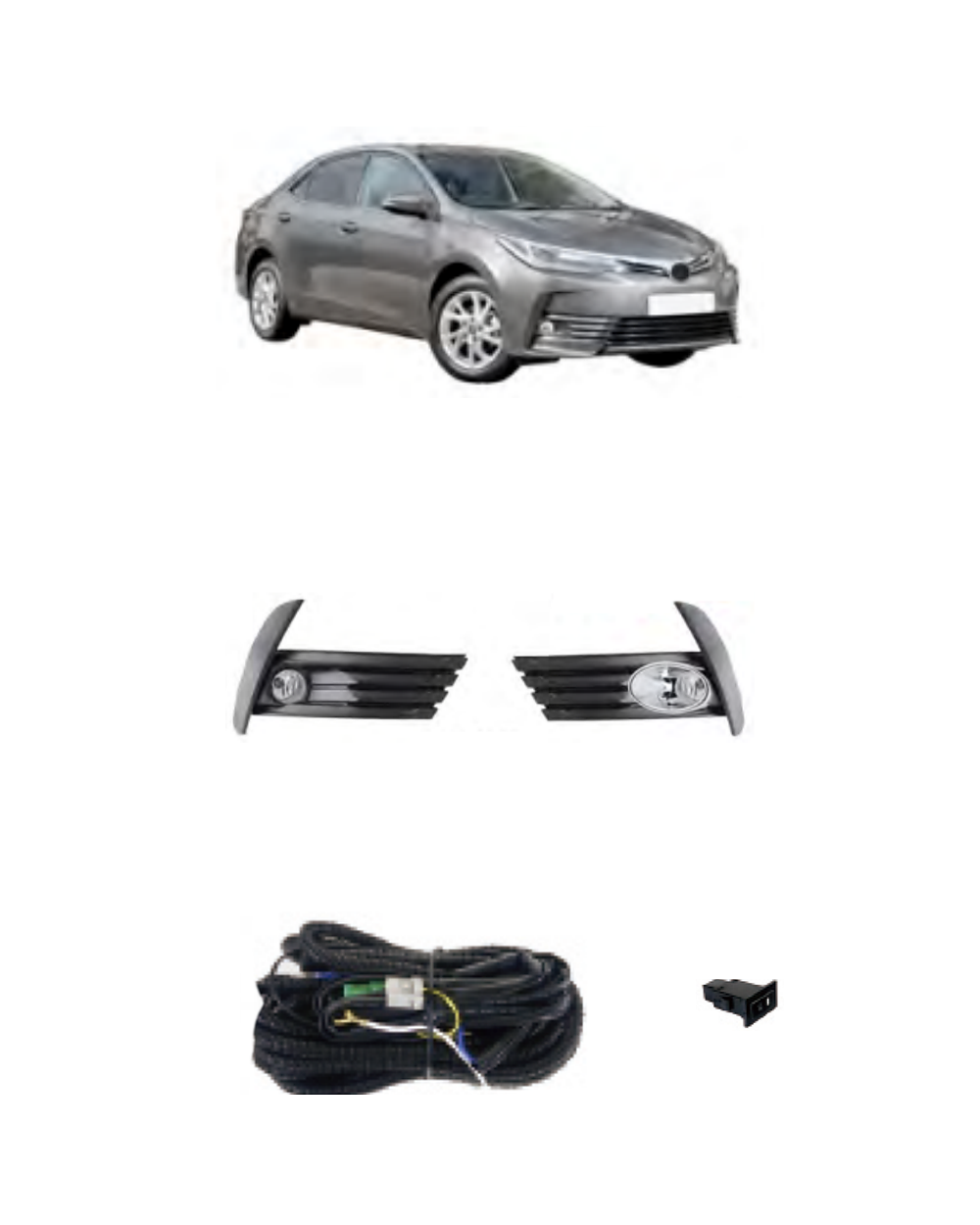 Toyota Corolla (Europe Type) 2017–2018 (JSJ-TY-092) Fog Lamp Kit
