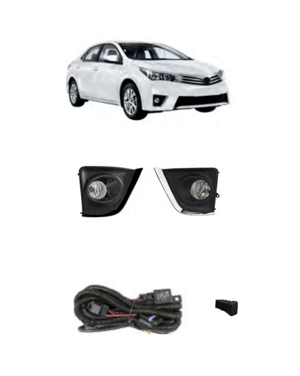 Toyota Corolla / Altis 2014–2016 (JSJ-TY-096) LED Fog Lamp Kit product image